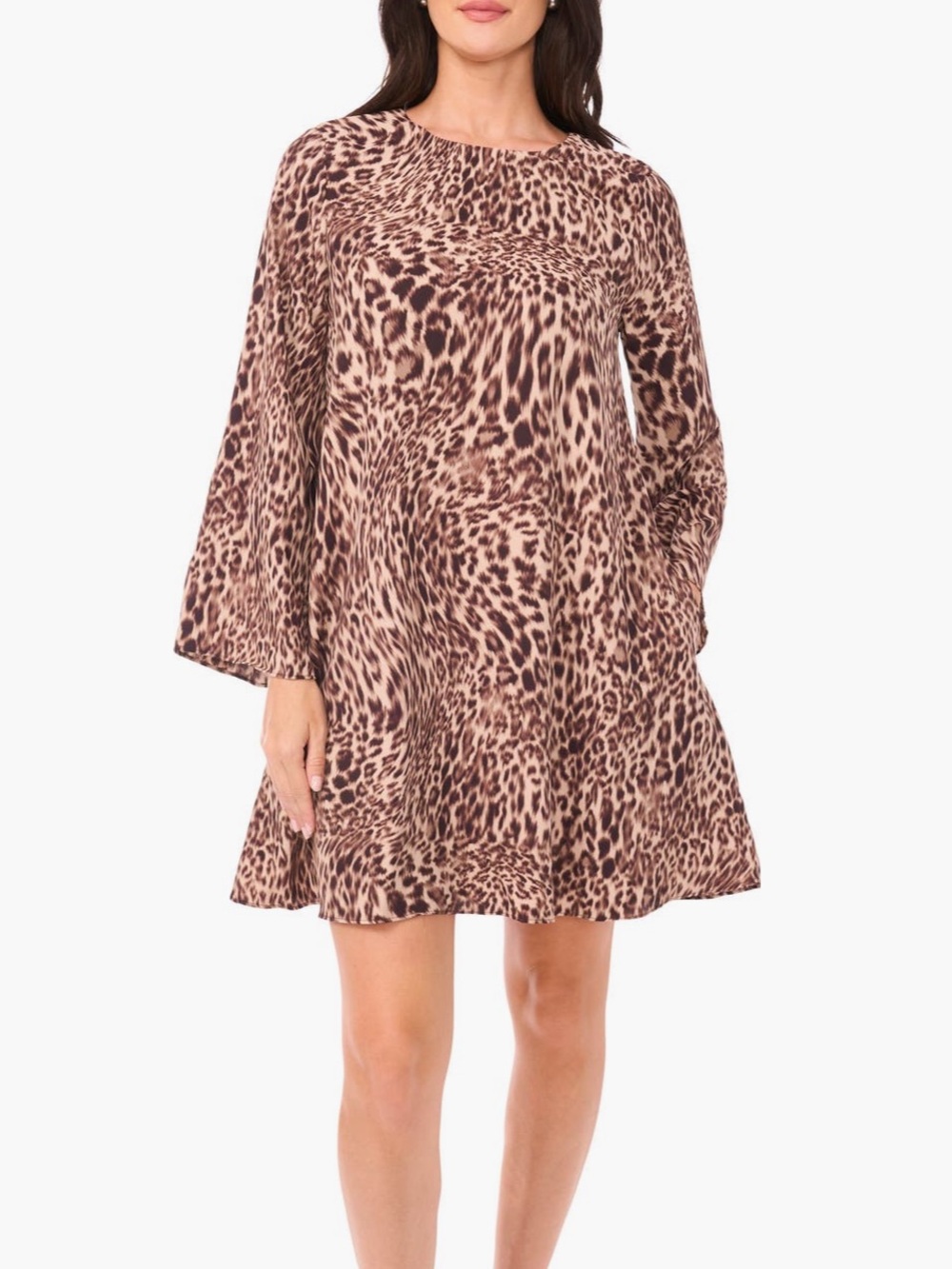 NWT! Vince Camuto Leopard Print A-Line Mini Dress